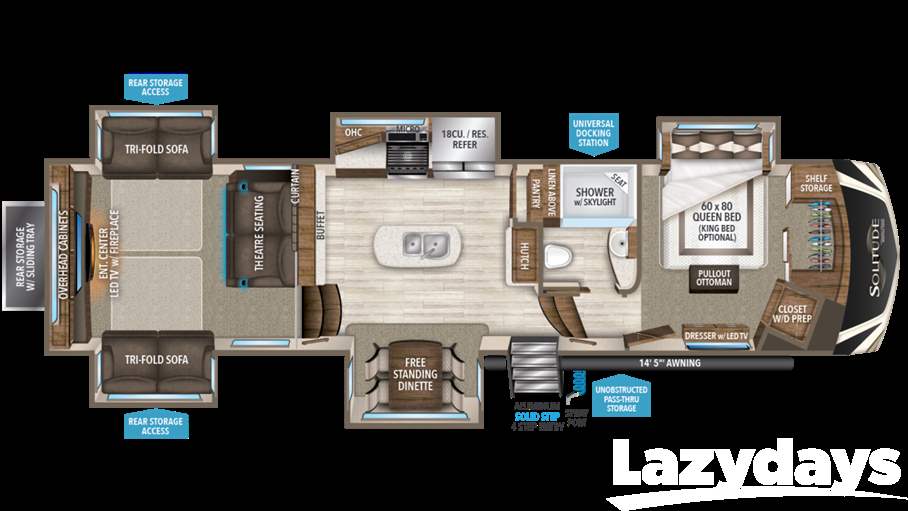 2018 Grand Design Solitude 375RES-R for sale in Tampa, FL | Lazydays